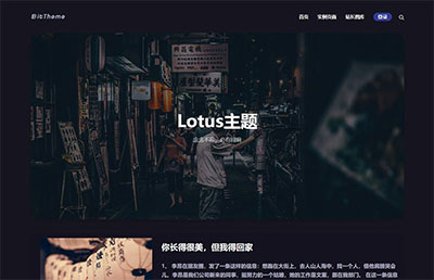 WordPress黑暗极客自媒体信息博客主题Lotus1.1