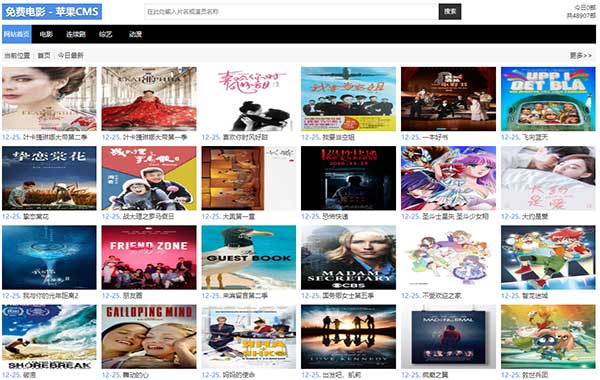 苹果cmsv10简单自适应模板适合制作X站