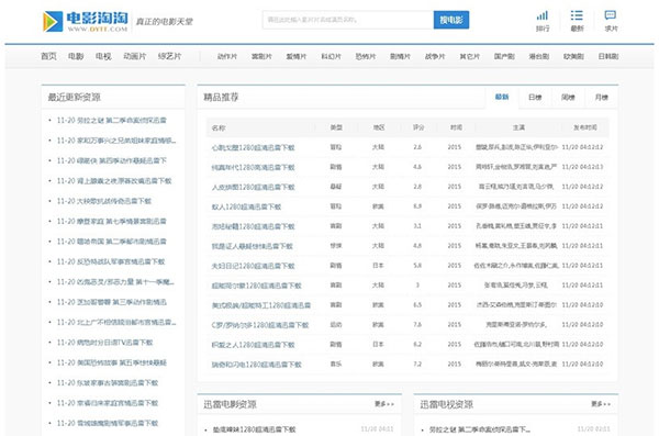 帝国CMS内核92GAME仿电影淘淘源码 BT电影资源下载网站源码 带火车头采集